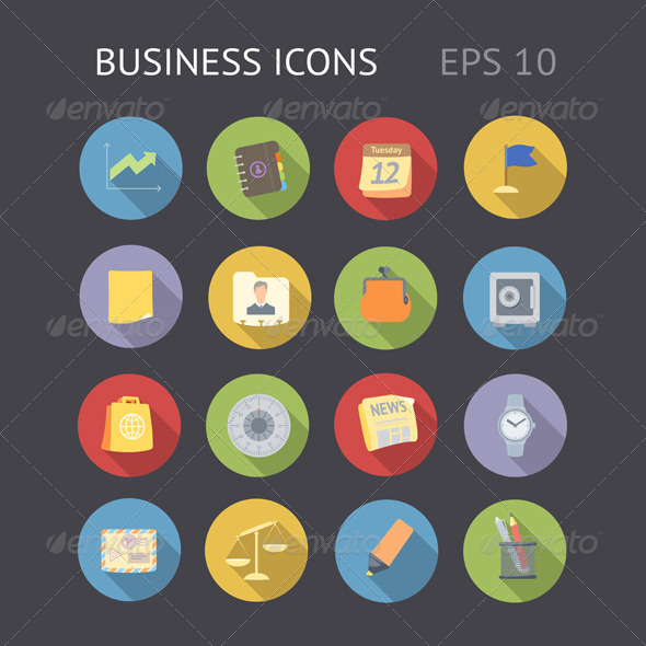 Flat Icons for Business Flat Icons for Business
