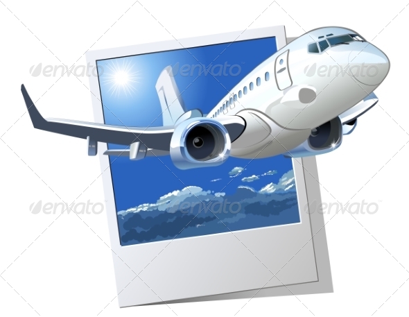 Vector Cartoon Airliner