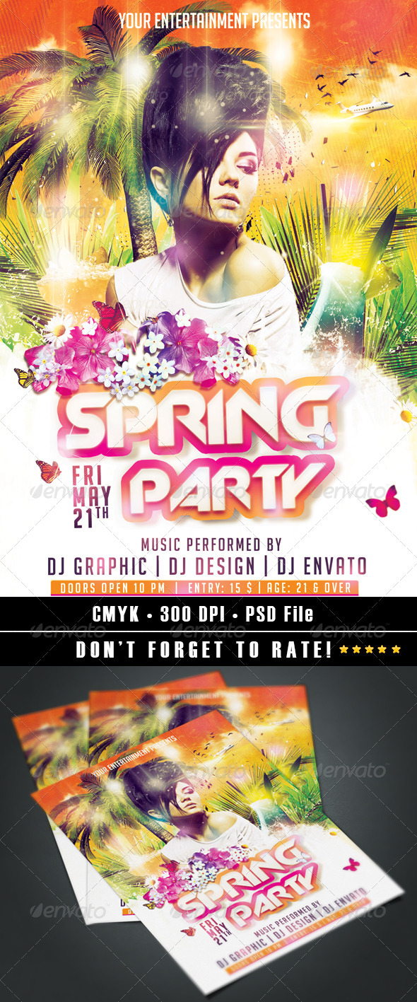 Spring Party flyer