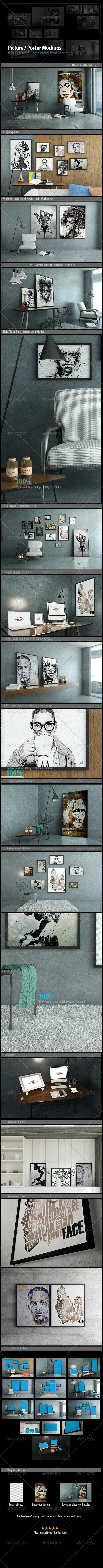 Picture Poster Mockups Picture Poster Mockups