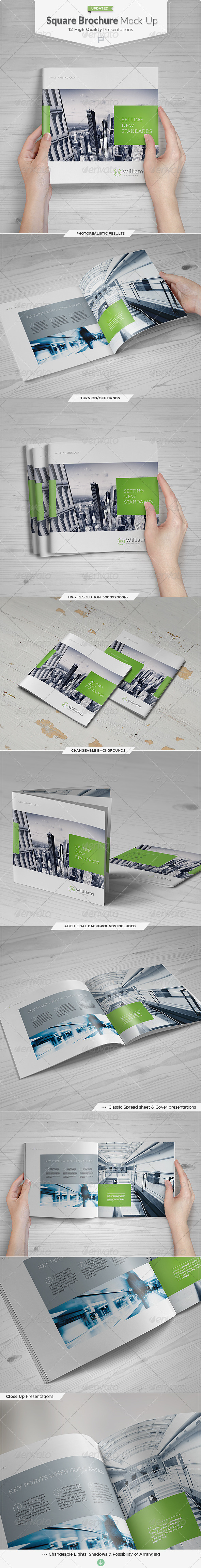 Square Brochure Catalog Mock-Up Set Square Brochure Catalog Mock-Up Set