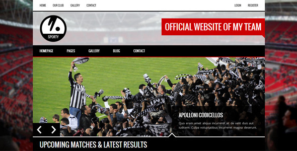SPORTY - Responsive HTML5 Template for Sport Clubs