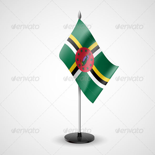 Table Flag of Dominica