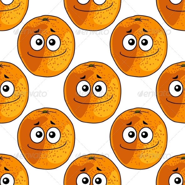 Orange Fruits Seamless Pattern