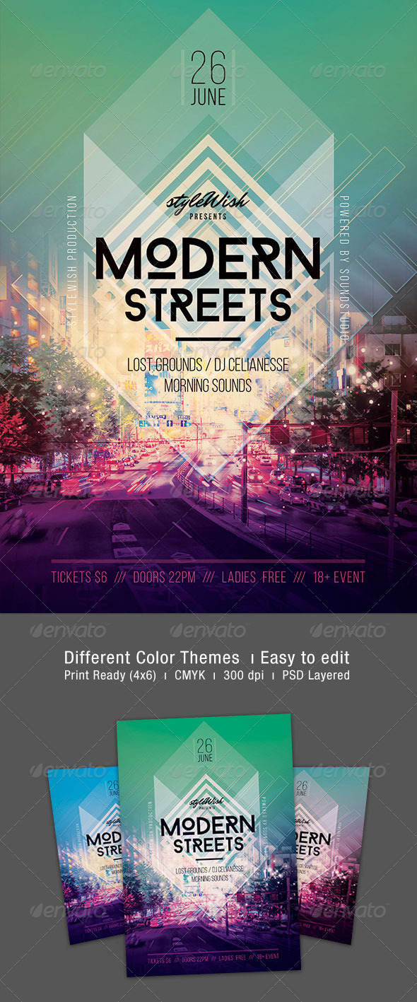 Modern Streets Flyer - Concerts Events