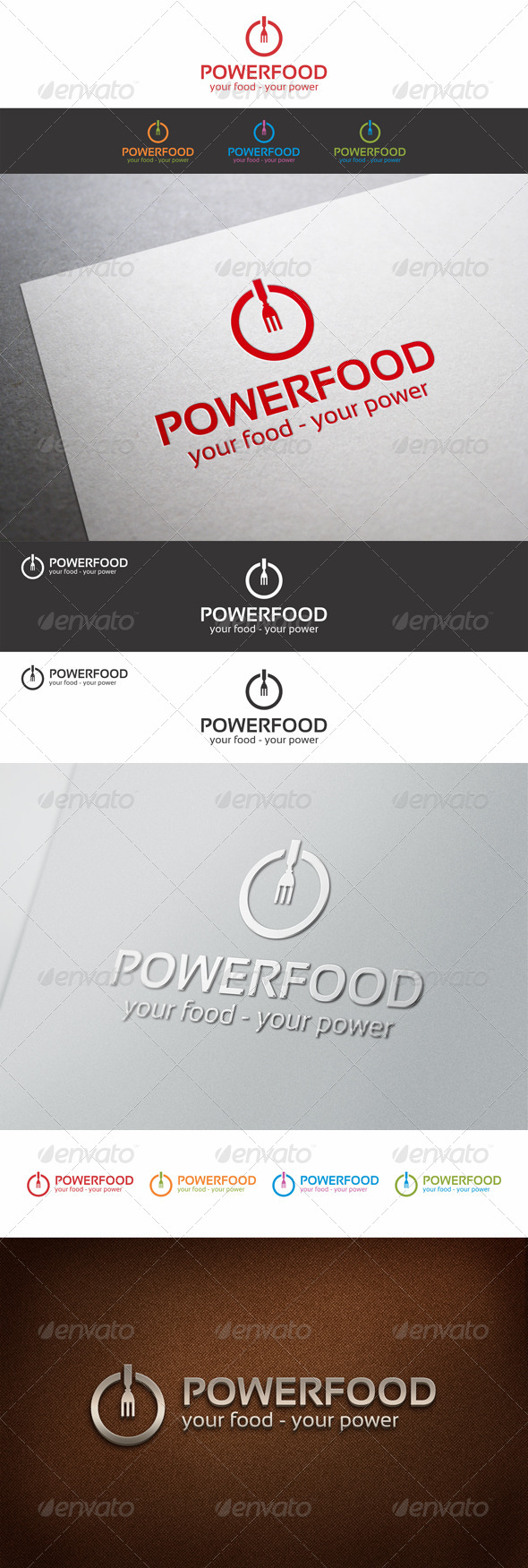 Power Food Logo Template_v2 - Food Logo Templates