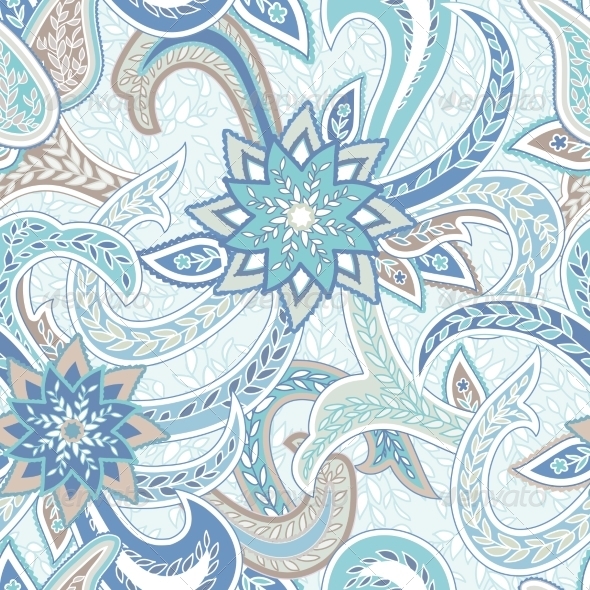 Paisley Colorful Seamless Background Paisley Colorful Seamless Background