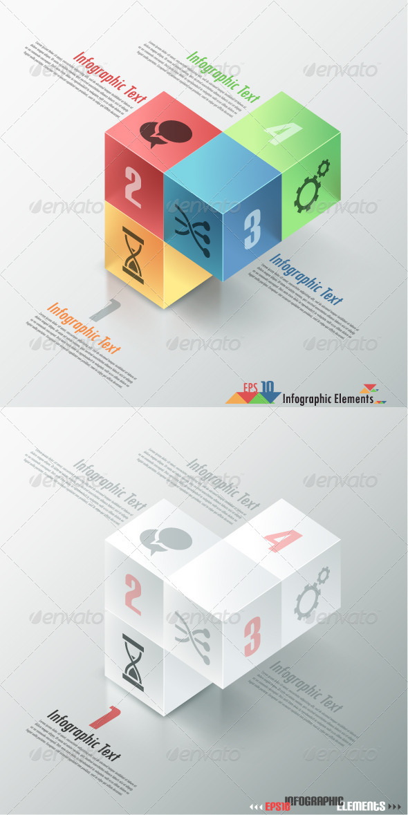GraphicRiver Modern Infographics Options Banner With Cubes 7290816 GraphicRiver Modern Infographics Options Banner With Cubes 7290816