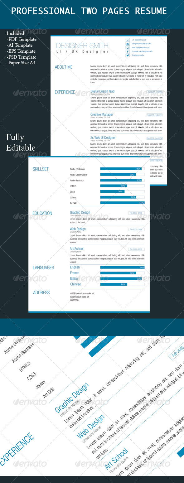 Two Pages Resume Two Pages Resume