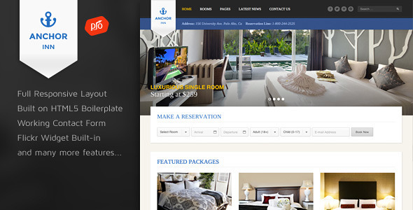 Anchor Inn - Hotel and Resort Site Template