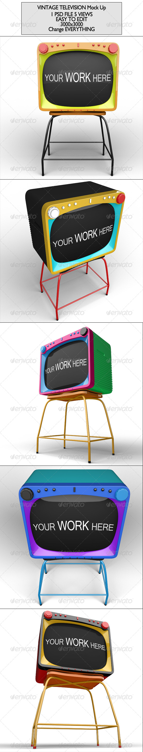 Vintage Television Mock Up Vintage Television Mock Up