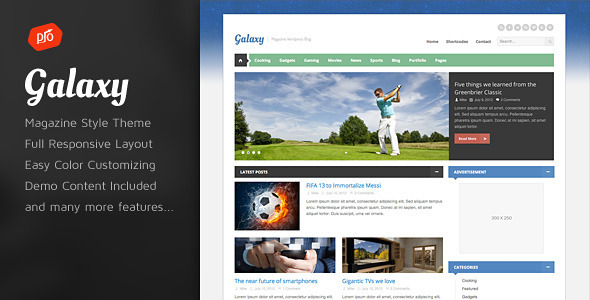 Galaxy - Responsive Magazine Theme