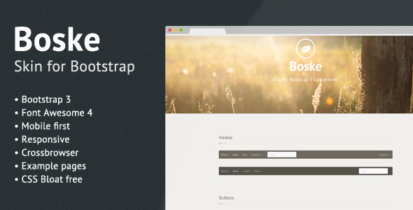 Boske - Skin for Bootstrap 3 - CodeCanyon Item for Sale