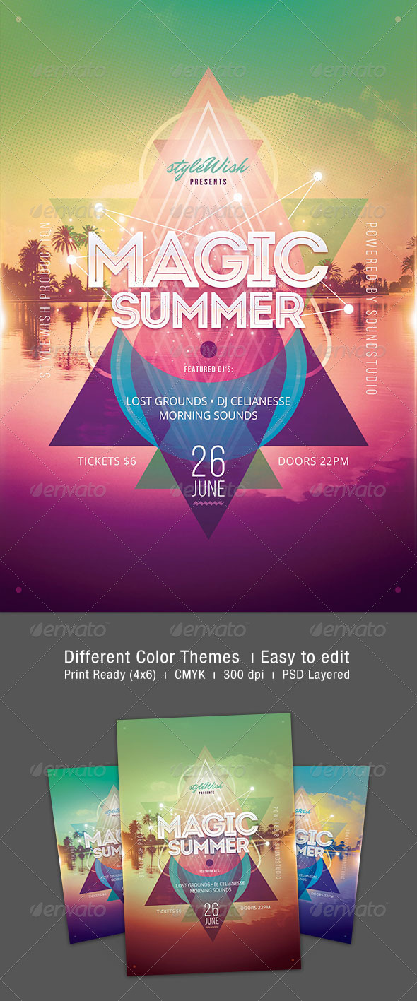 Magic Summer Flyer - Clubs & Parties Events
