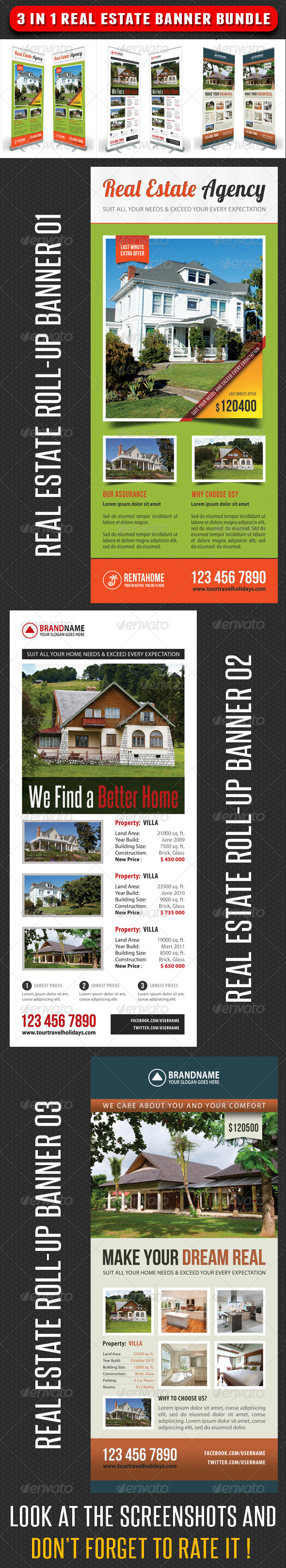 3 in 1 Real Estate Banner Bundle 02 3 in 1 Real Estate Banner Bundle 02