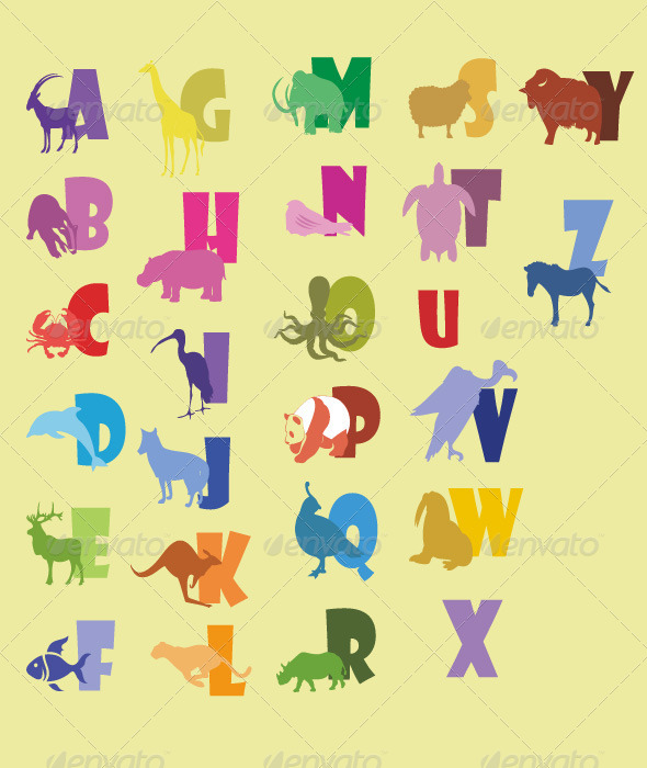 Alphabeth Animal Digital Clipart Alphabeth Animal Digital Clipart