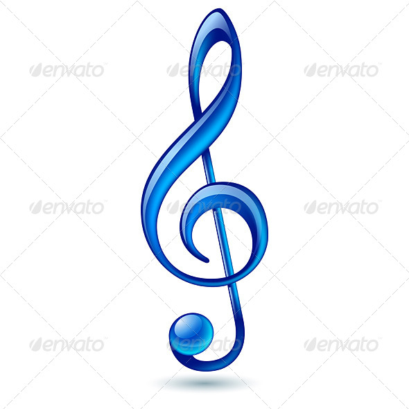 Blue Treble Clef Blue Treble Clef