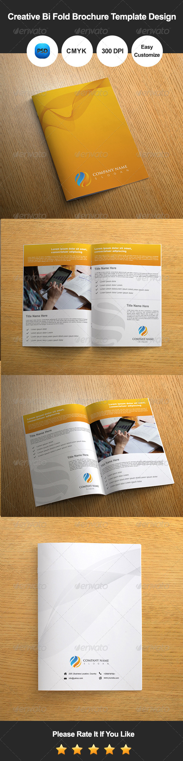 Creative Bi Fold Brochure Template Design Creative Bi Fold Brochure Template Design