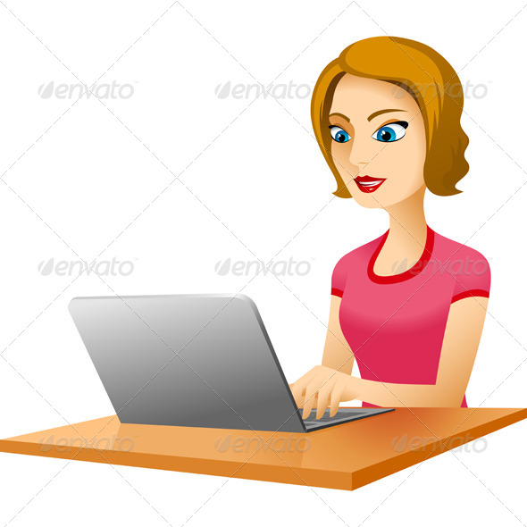 Girl Table Laptop Girl Table Laptop