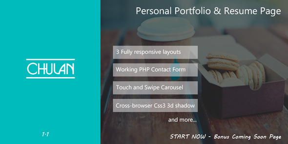 Chulan - Personal Portfolio & Resume Page - Virtual Business Card Personal