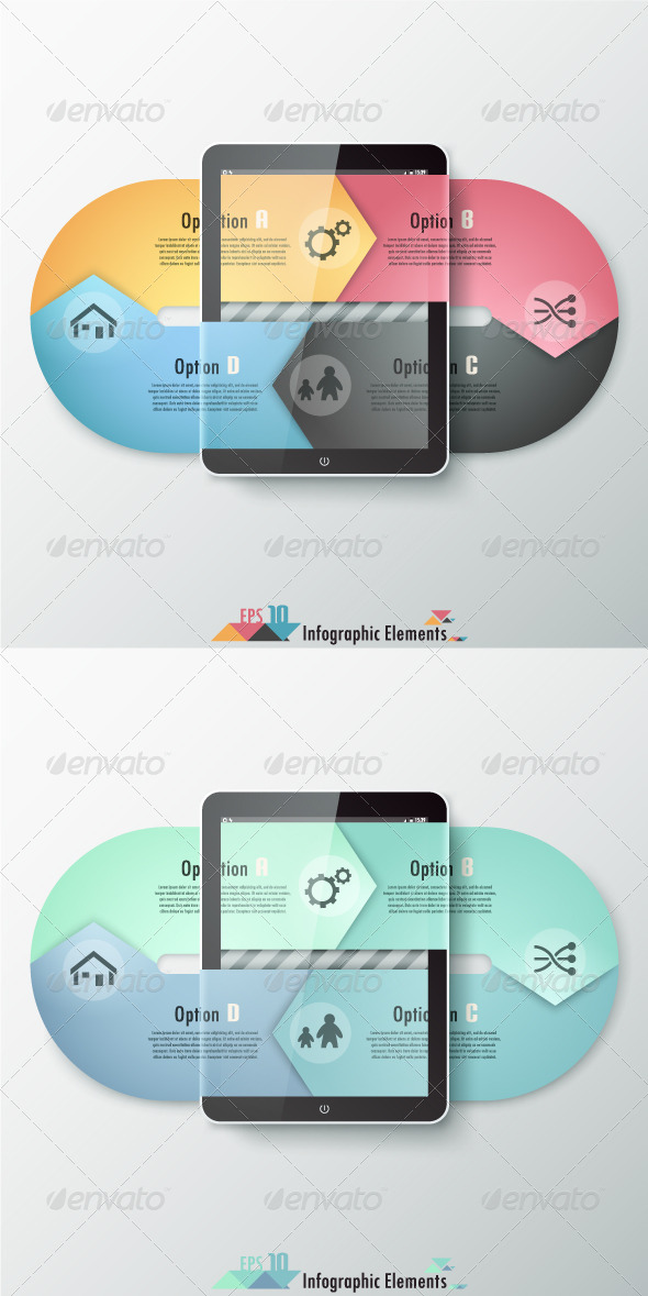 Modern Infographics Options Banner Two Versions Modern Infographics Options Banner Two Versions