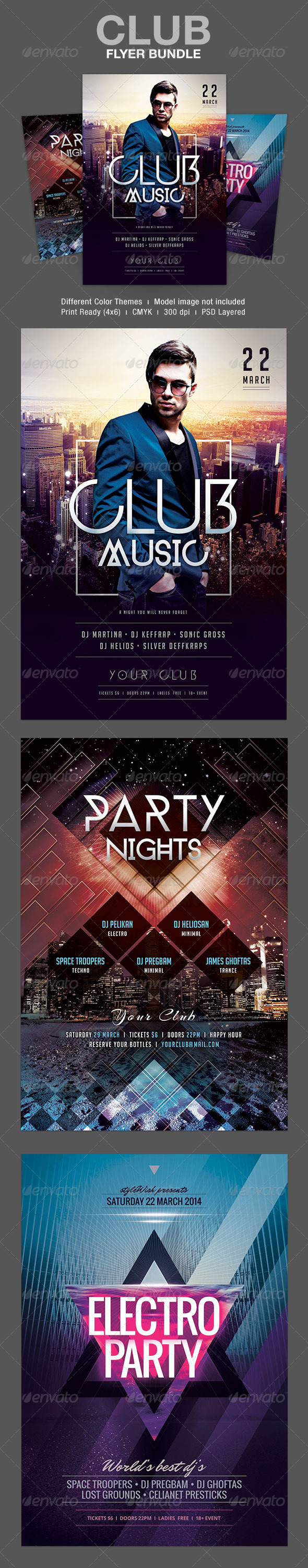Club Flyer Bundle - Clubs & Parties Events
