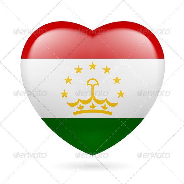 Heart Icon of Tajikistan Heart Icon of Tajikistan