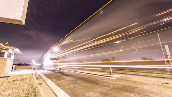 Interstate Truck Stop Night Storm Interstate Truck Stop Night Storm