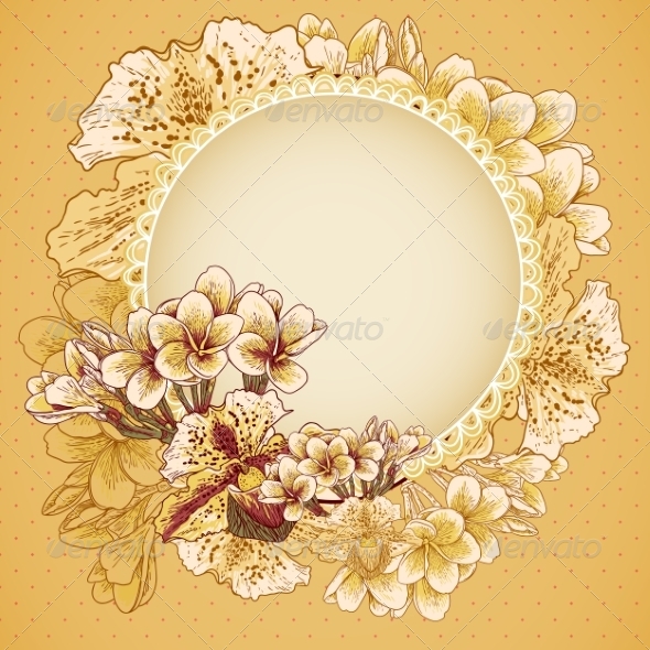 Wedding Invitation with Flowers Wedding Invitation with Flowers