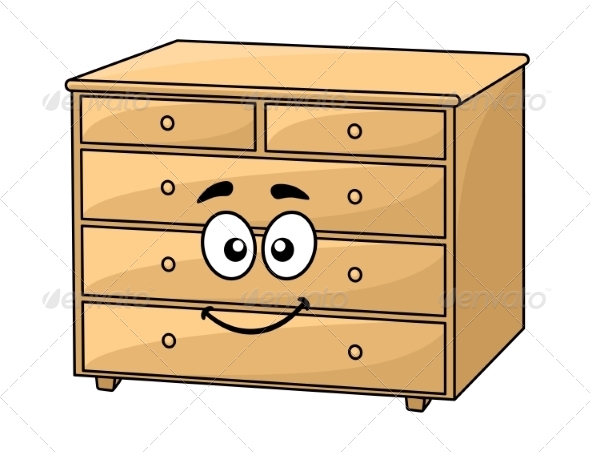 Cartoon Wooden Chest of Drawers Cartoon Wooden Chest of Drawers