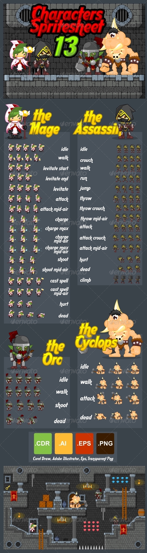 Characters Spritesheet 13 Characters Spritesheet 13