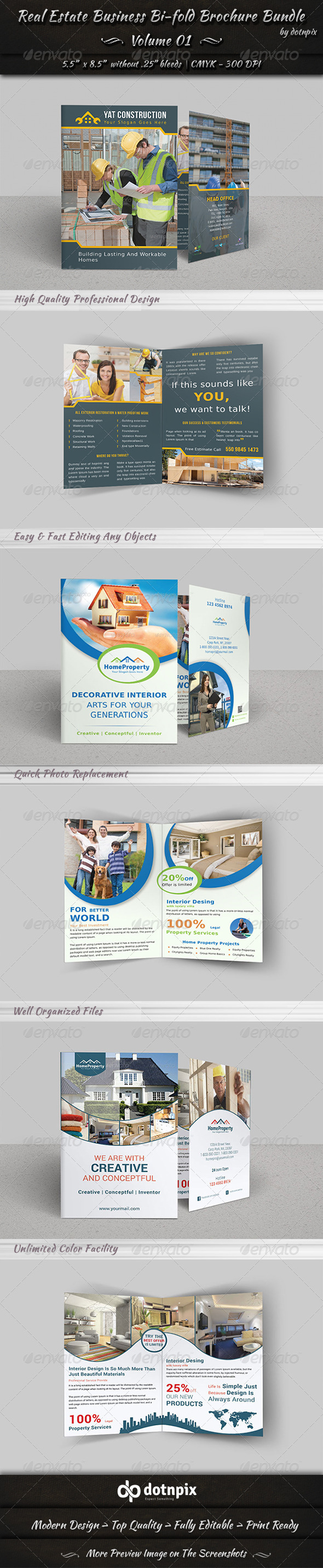 Real Estate Bi-fold Brochure Bundle Volume 1 Real Estate Bi-fold Brochure Bundle Volume 1