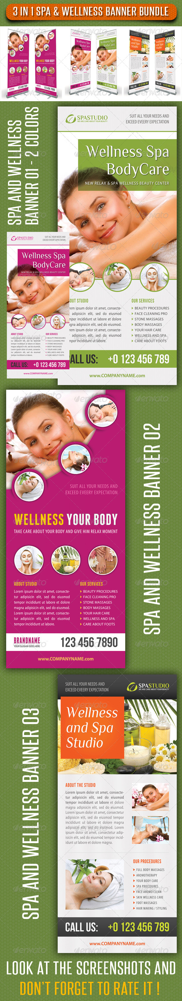 3 in 1 Spa Wellness Banner Bundle 04 3 in 1 Spa Wellness Banner Bundle 04