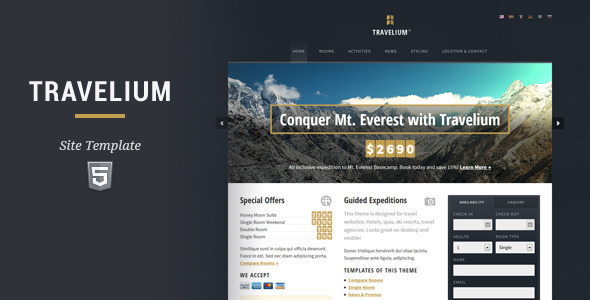 Travelium - Responsive Hotel & Travel