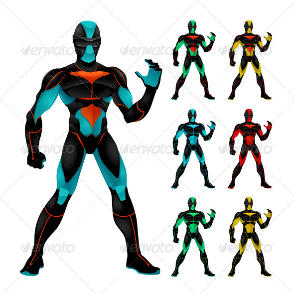 Set of Futuristic Characters Set of Futuristic Characters