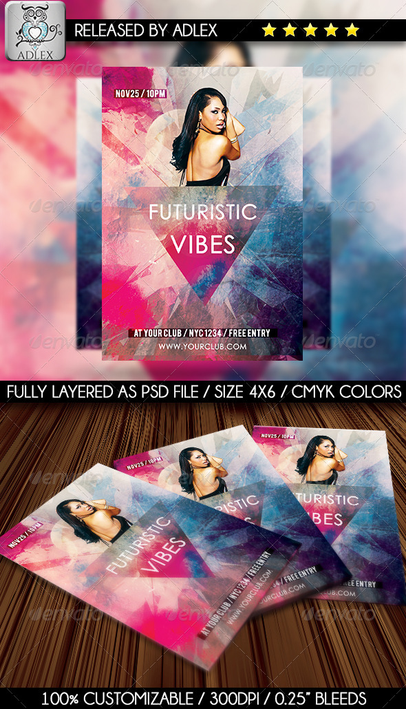 Futuristic Colorful Flyer Futuristic Colorful Flyer