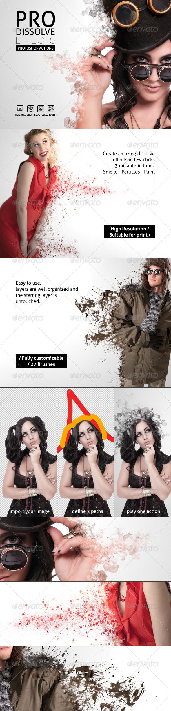 Pro Dissolve Effects - Photoshop Actions - Photoshop Add-ons