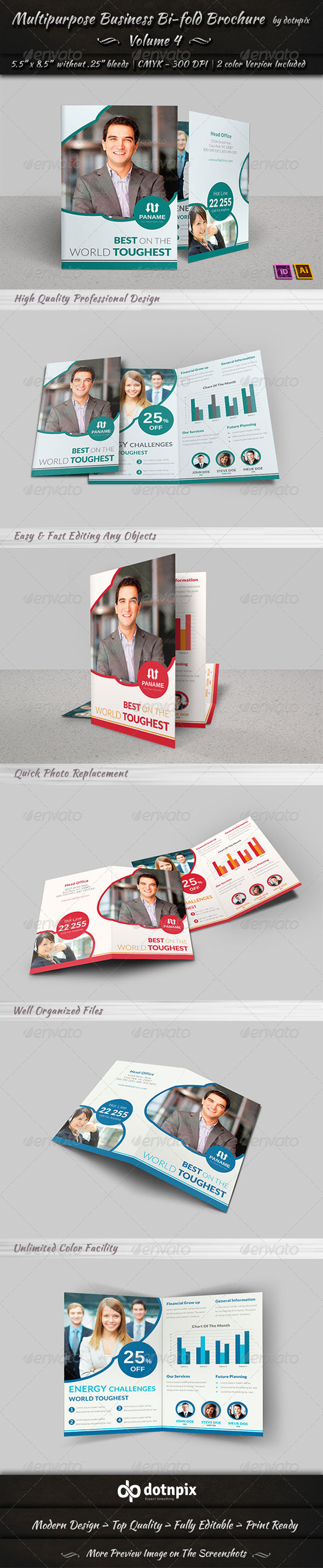 Multipurpose Business Bi-Fold Brochure Volume 4 Multipurpose Business Bi-Fold Brochure Volume 4