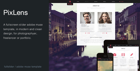 PixLens - Photography Portfolio Muse Template