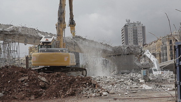 Bulldozer Demolishing Bridges 2 Bulldozer Demolishing Bridges 2