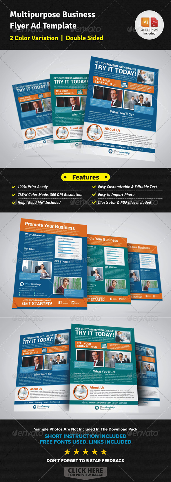 Multipurpose Business Flyer Ad Template Multipurpose Business Flyer Ad Template