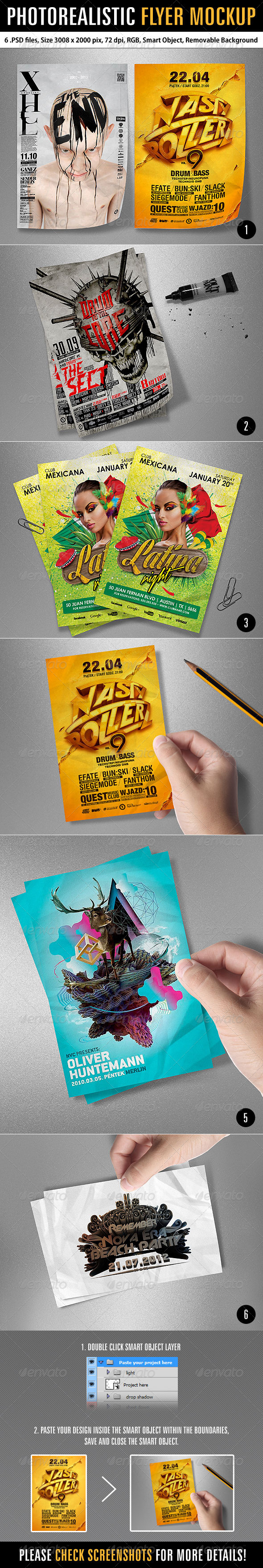 Photorealistic Flyer Mockup Photorealistic Flyer Mockup