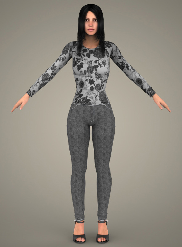 Realistic Young Sexy Girl - 3DOcean Item for Sale