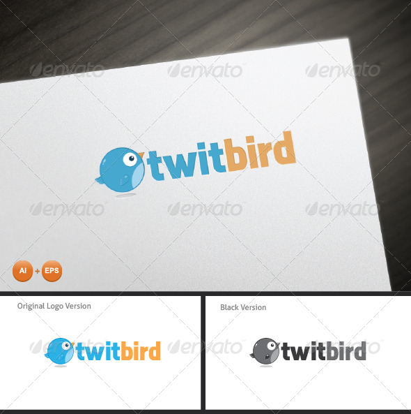 Twit Bird Mascot Logo Twit Bird Mascot Logo