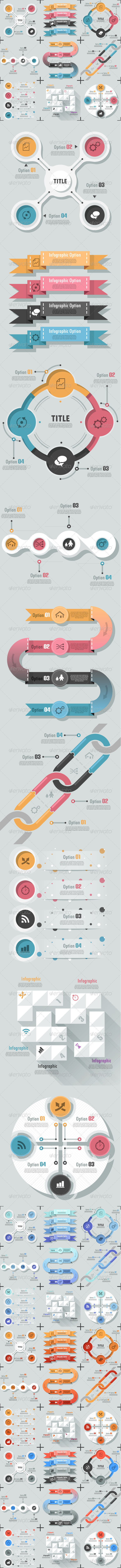 GraphicRiver Set Of 9 Flat Infographic Options Templates 7384458 GraphicRiver Set Of 9 Flat Infographic Options Templates 7384458