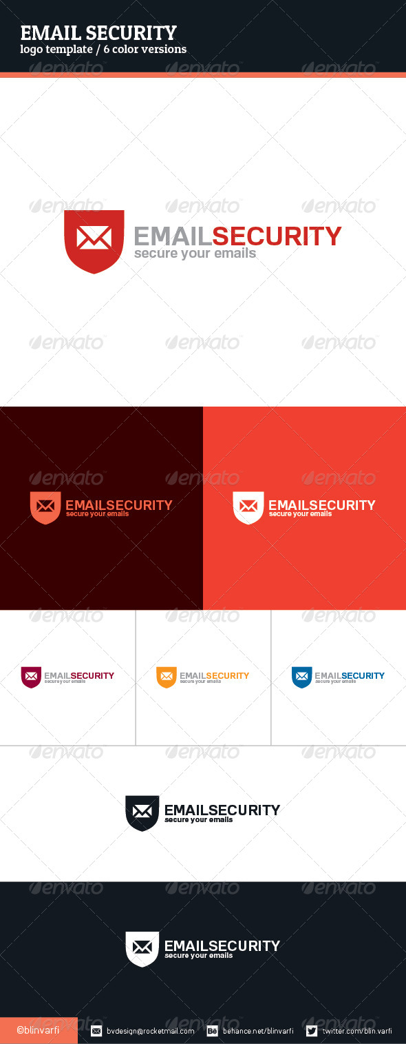 Email Security Logo Template - Symbols Logo Templates