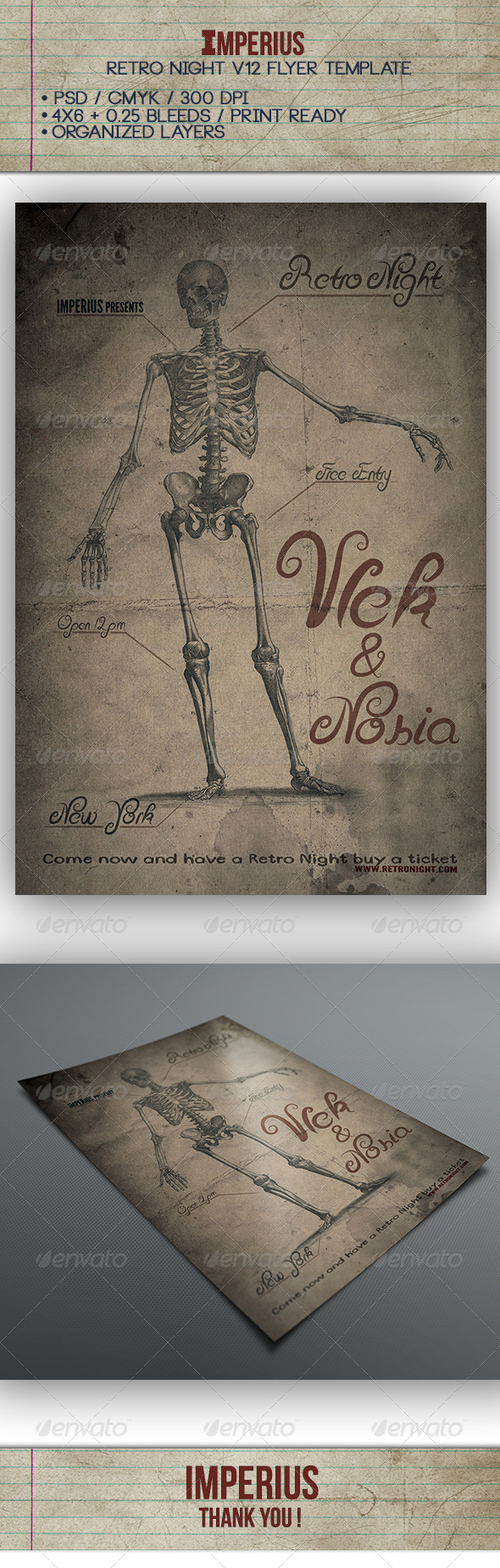Retro Night V12 - Flyers Print Templates