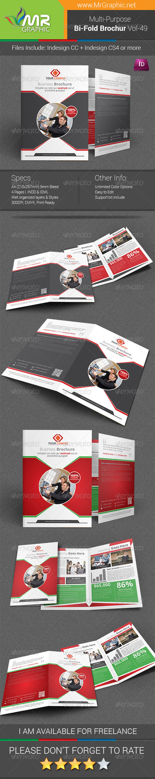 Multi-purpose Bi-fold Brochure Template Vol-49 Multi-purpose Bi-fold Brochure Template Vol-49