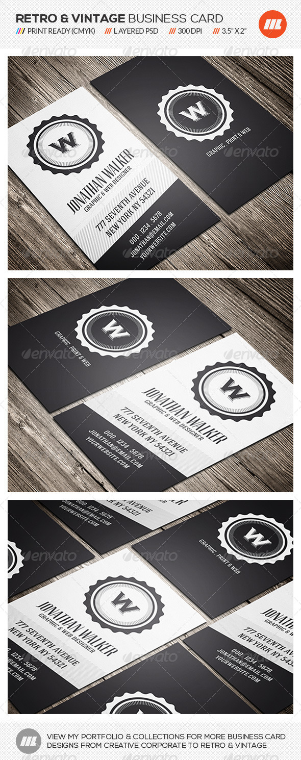 Creative Retro Business Card Creative Retro Business Card