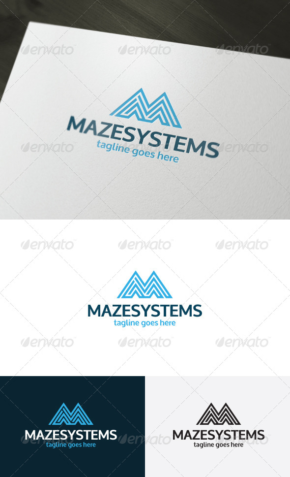Maze Systems Logo Letter M Maze Systems Logo Letter M